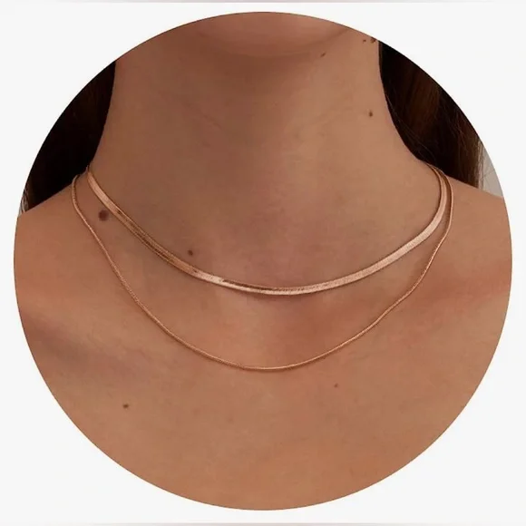 NWT 14K Gold/Silver Plated Snake Chain Necklace, AVAILABLE IN MULTIPLE TONES